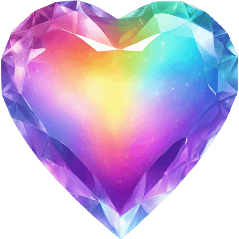 rainbow crystal heart emoji