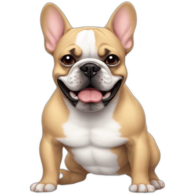 french bulldog mma emoji