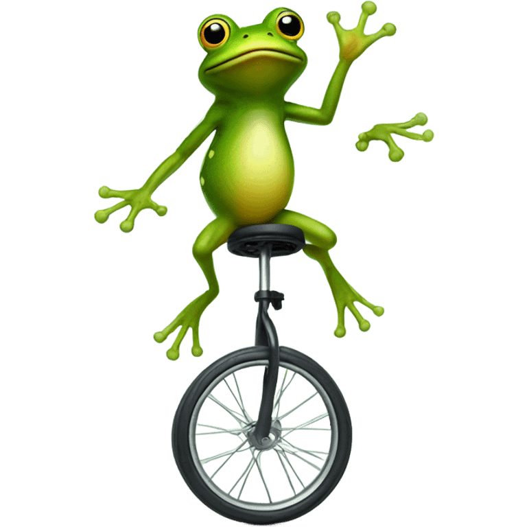 Frog on a unicycle emoji