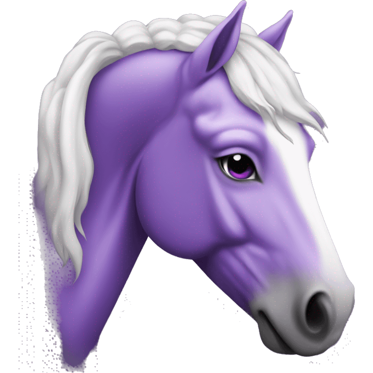 purple heart with white horse emoji