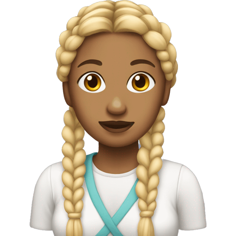 Lady with blonde braids emoji