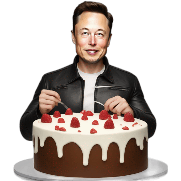 Elon musk making a cake  emoji