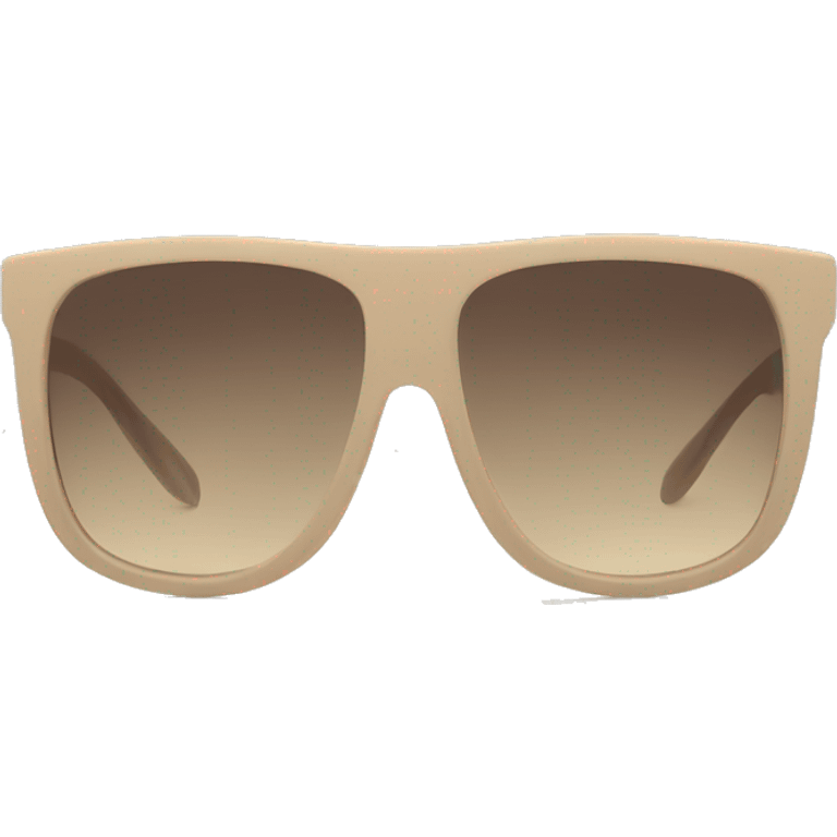 beige color modern sunglasses no face emoji