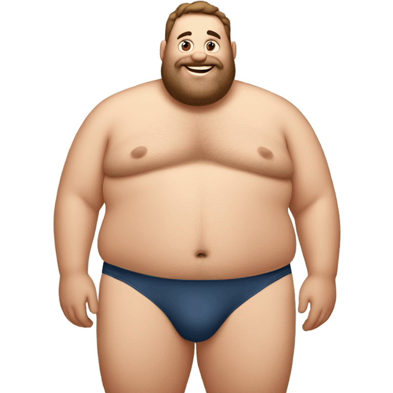 Fat guy wearing underwear  emoji