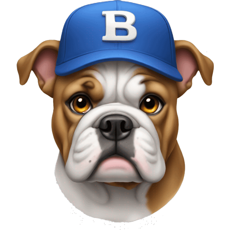 Bulldog with a cap emoji