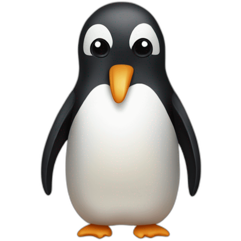 Pingüino saludando emoji