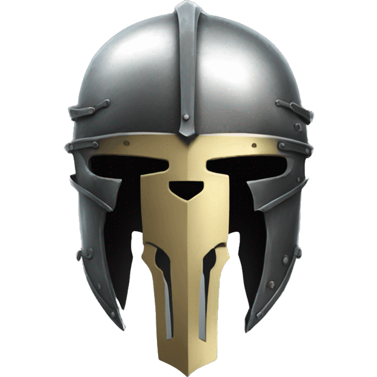 Knight helmet with punisher skull inside emoji