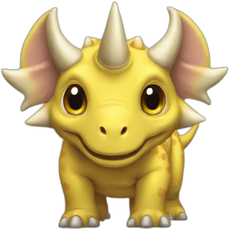 Yellow triceratops emoji