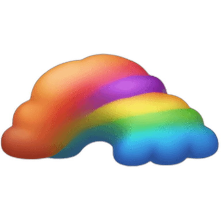 Rainbow poop emoji