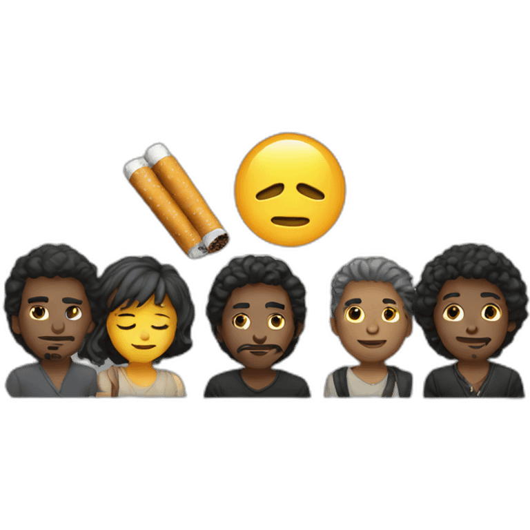 cool cigarette friend group emoji