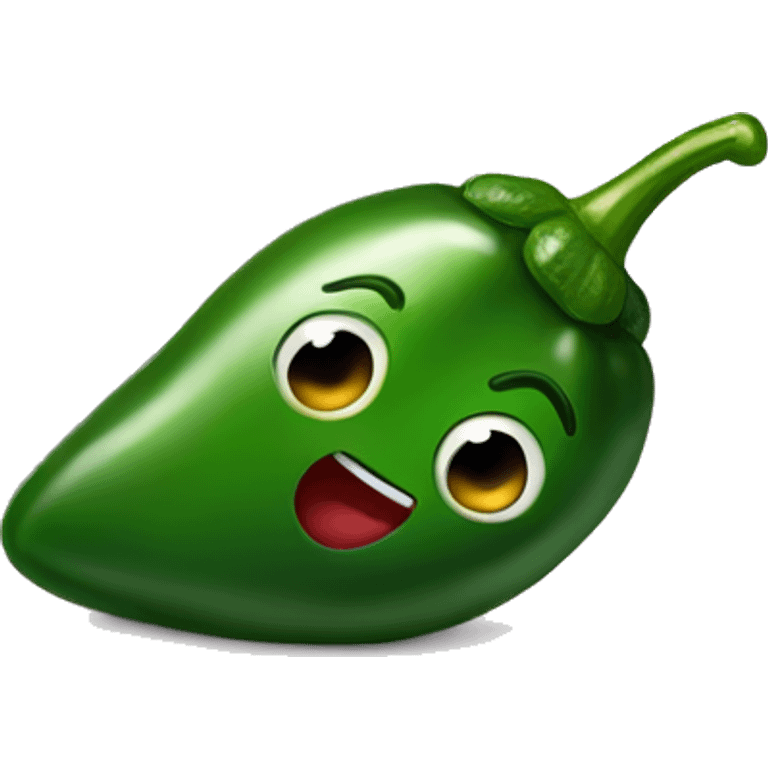 A baby jalapeno pepper emoji