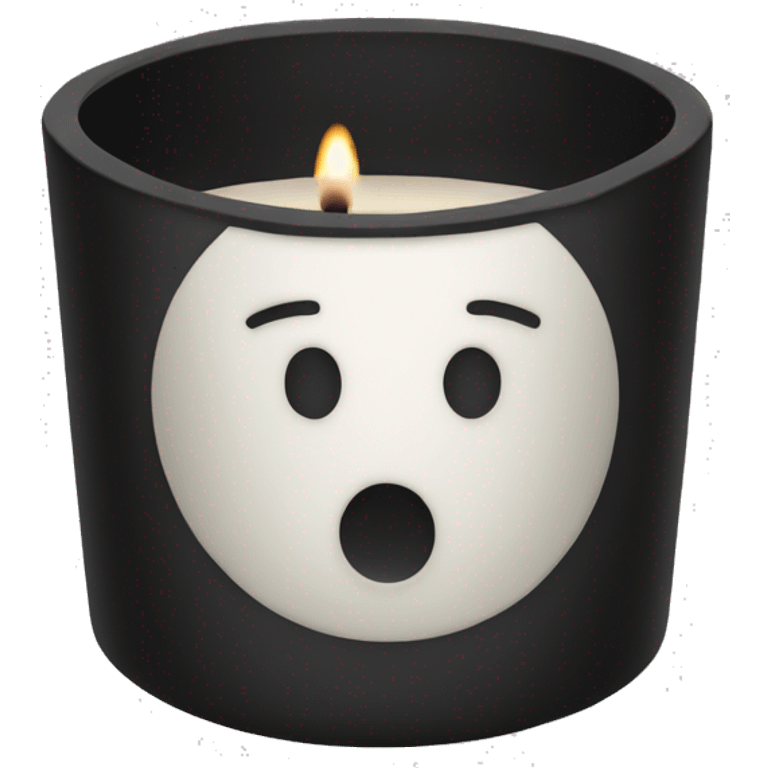 Fragrance candle with black color emoji