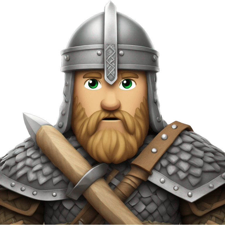 Viking looks like ragnar lodbrock with sword  emoji