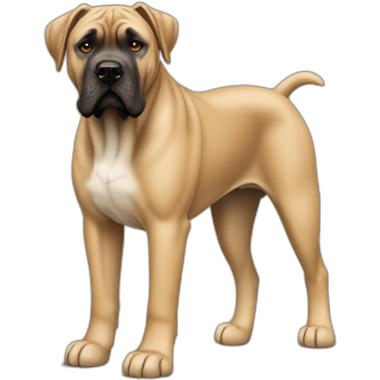 dog Cane Corso color fawn full body emoji