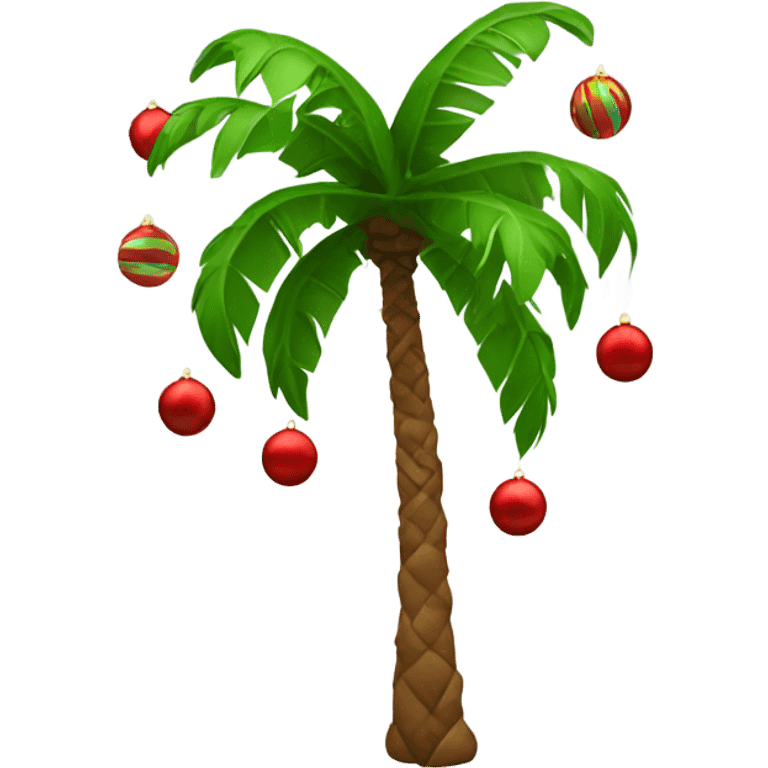 Palm tree with Christmas decorations emoji