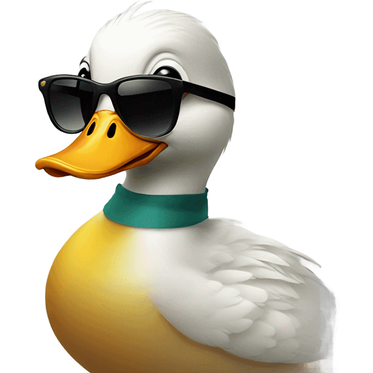 Duck with sunglasses  emoji