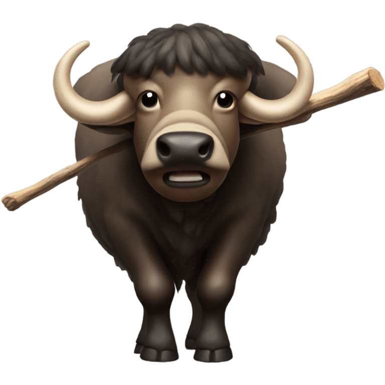 Buffalo with a big stick emoji