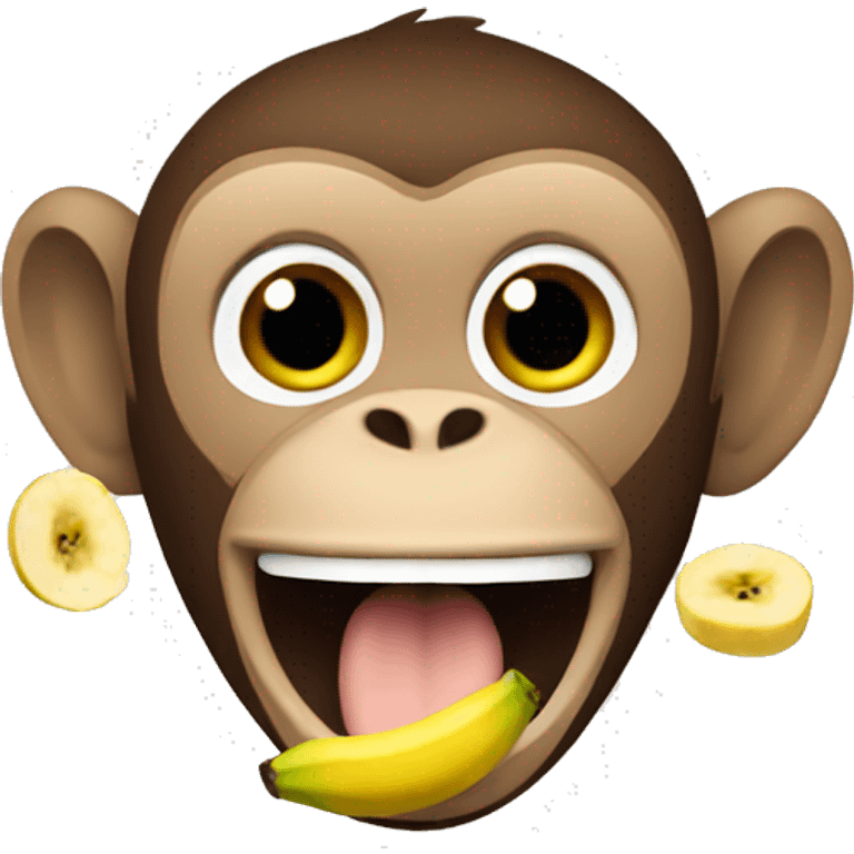 A monkey eating a banana  emoji