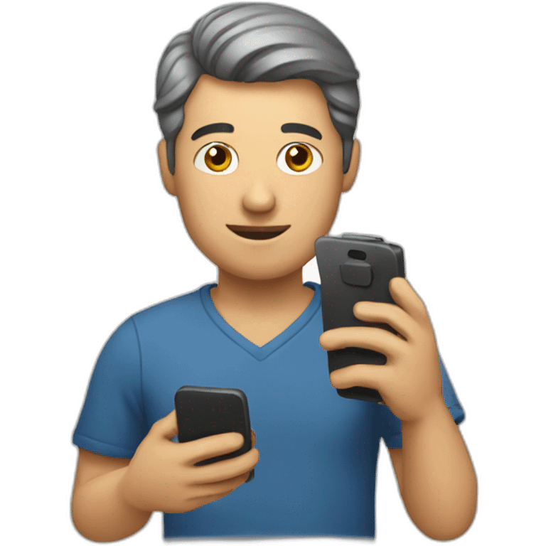 man with phone emoji