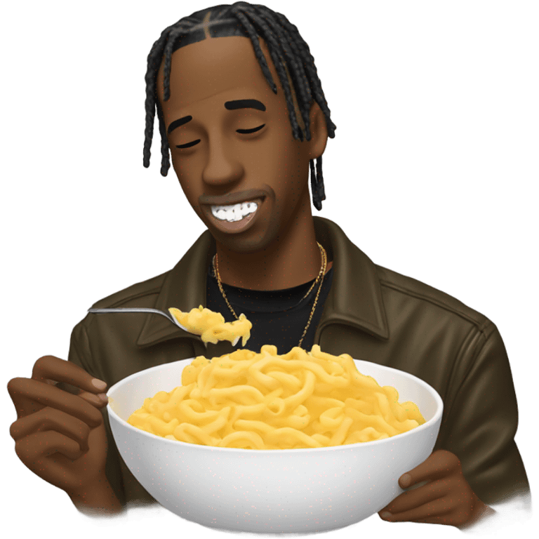 travis scott eating macaroni and cheese  emoji