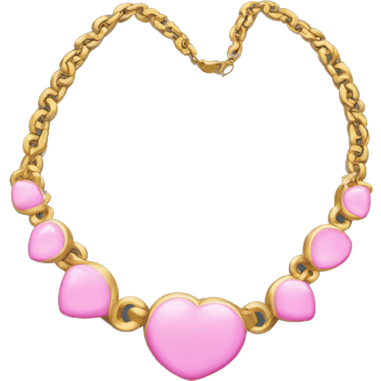 pink and gold necklace emoji