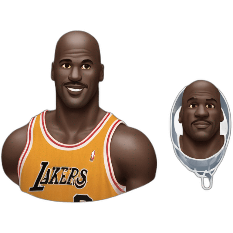 Michael Jordan dunkantsur la tête de Shaquille O'Neal emoji