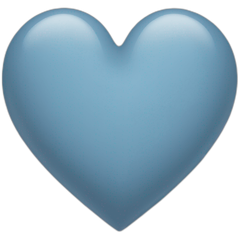 Grey blue heart emoji