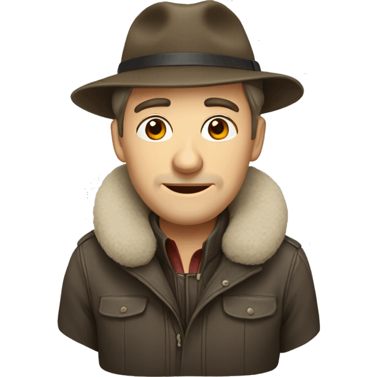 Russian man in a hat with earflaps emoji