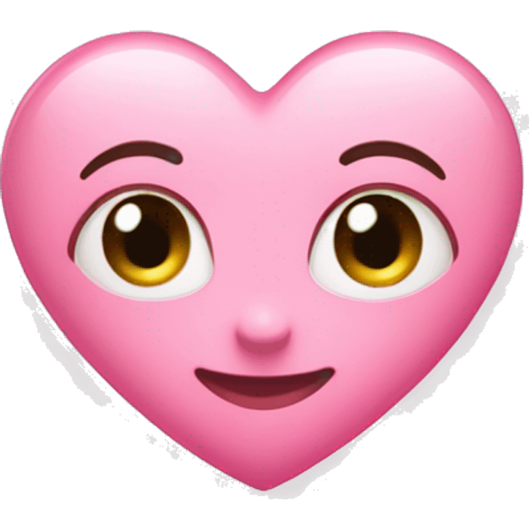 Baby pink love heart sparkles around it emoji