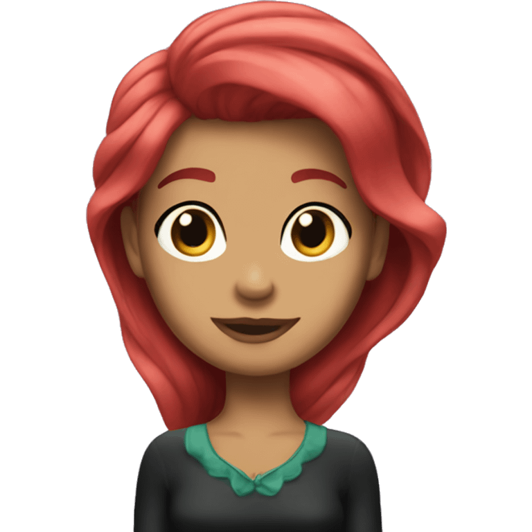 Ariel con pelo negro  emoji