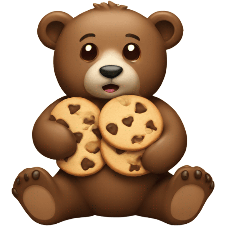 Bear with cookies emoji