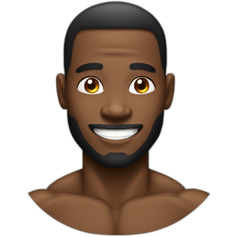 happy muscular black man  emoji