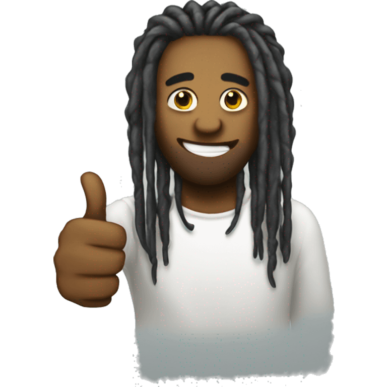 nonchalant dreadhead with grills giving thumbs up emoji