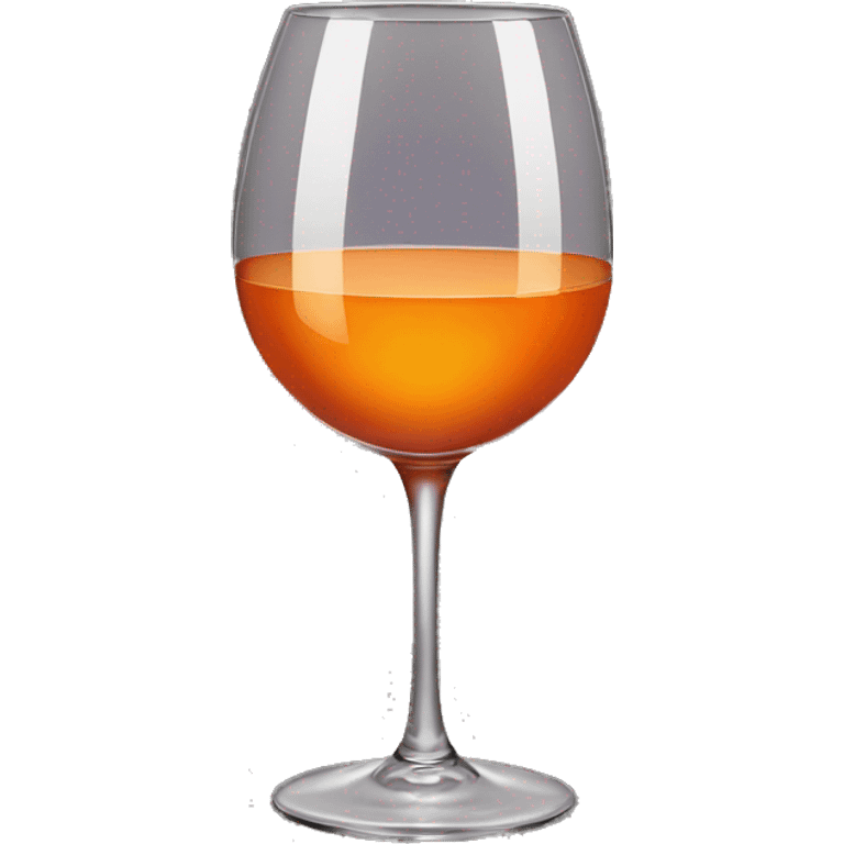 wine glass with orange wine in it emoji