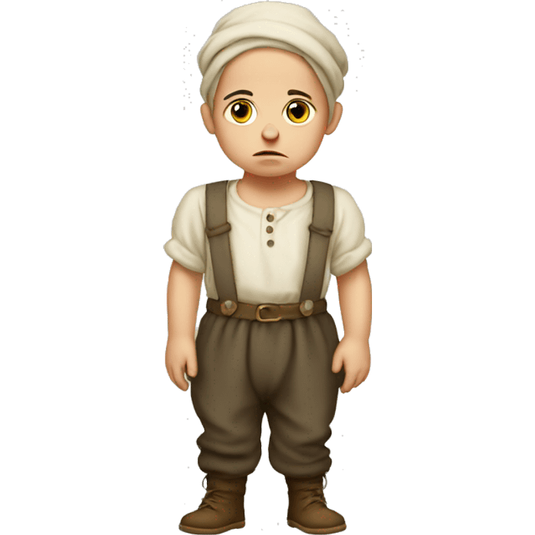 Sad European peasant baby in pants emoji