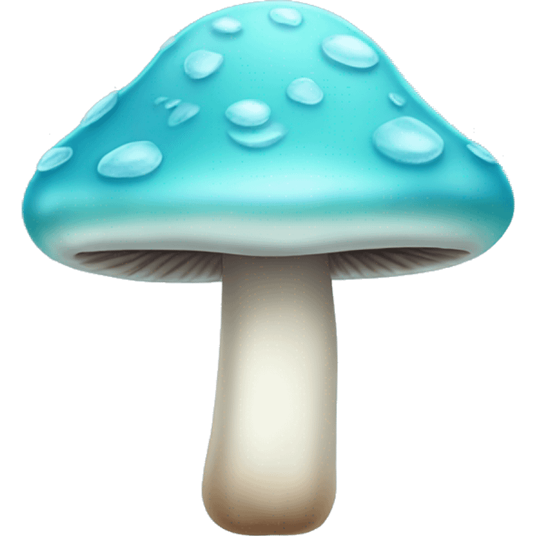 Blue and mint icy type mushroom  emoji