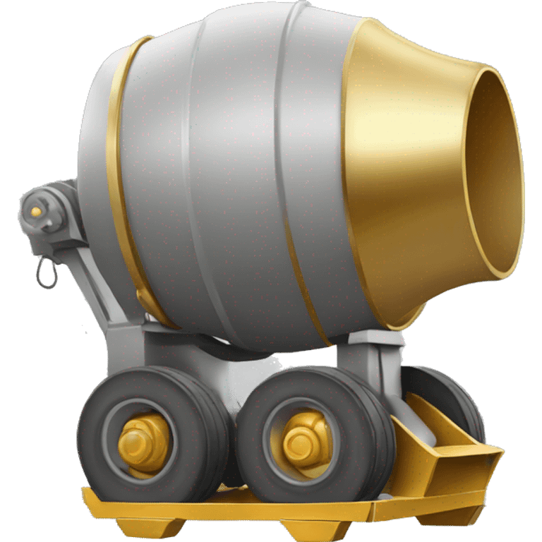 a cement mixer wearing gold jewelry emoji