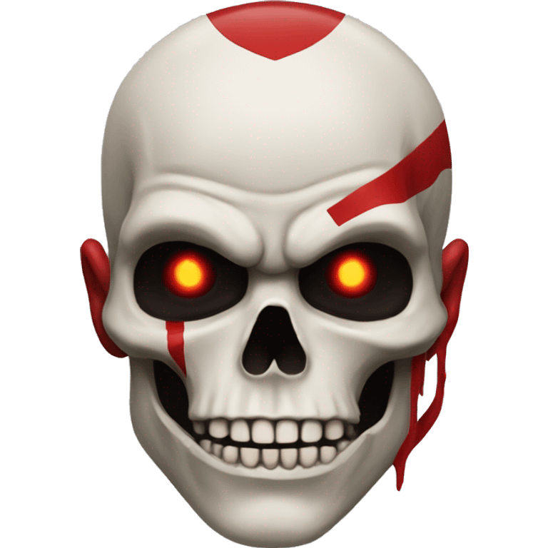 Red line on skull like kratos emoji