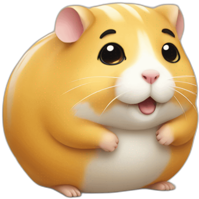 Fat hamster ready to travel emoji