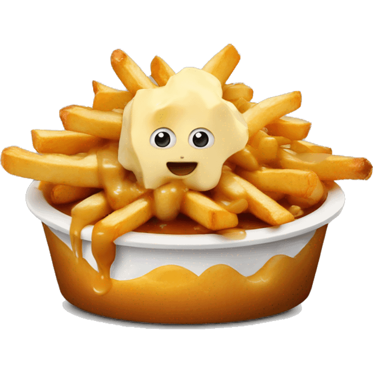 Poutine qui mange une poutine emoji