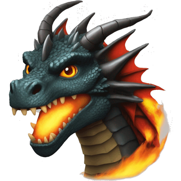 Darck fire dragon  emoji