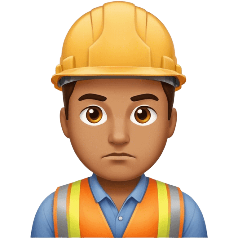 builder photorealistic serious emoji