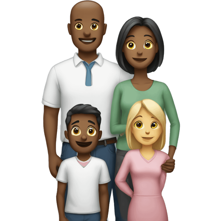 Family from man, woman and 2 cats emoji