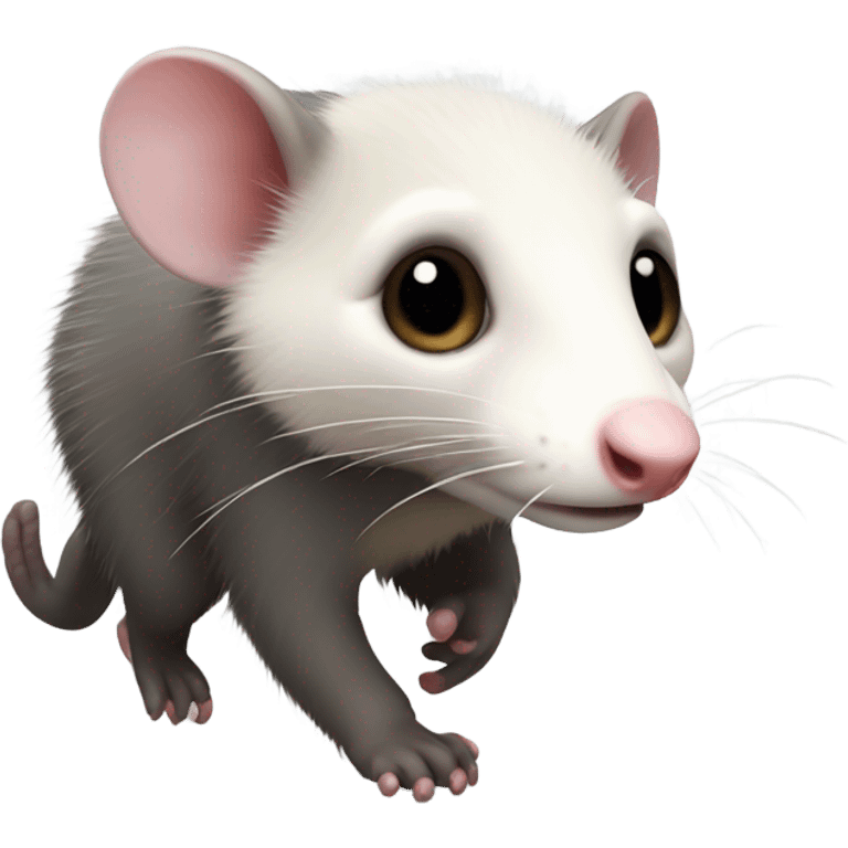 Opossum walking emoji