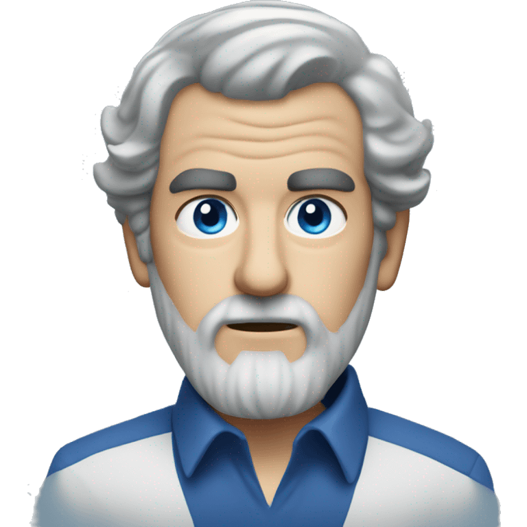 stanley kubrick grey hair long beard blue eye short hair head emoji