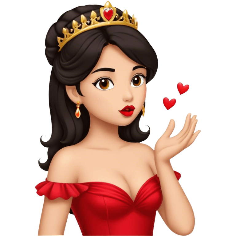 Princesa Lanzando beso  emoji