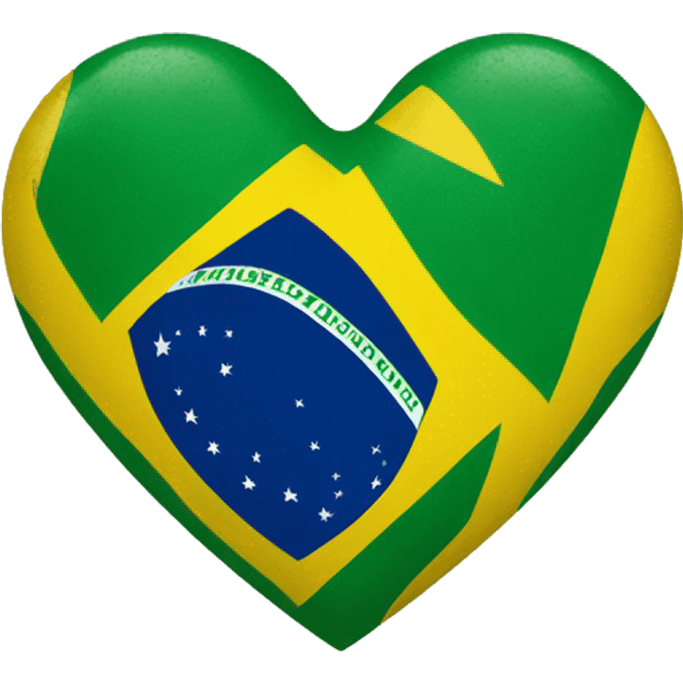 Heart with the brazil flag emoji