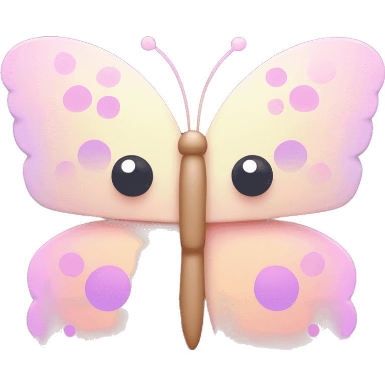 Kawaii pixelated butterfly cute pastel butterfly  emoji