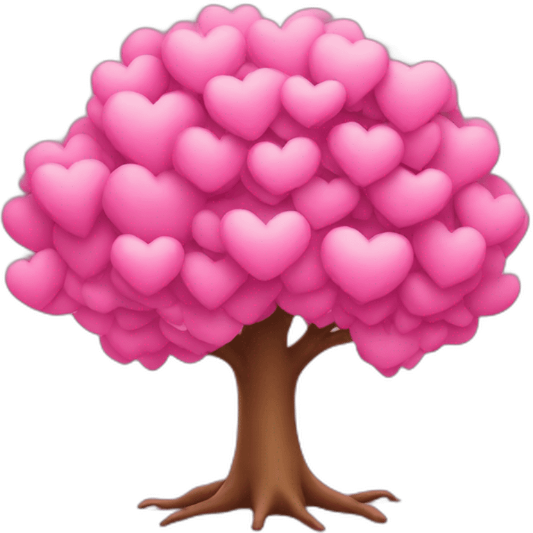 pink love tree emoji