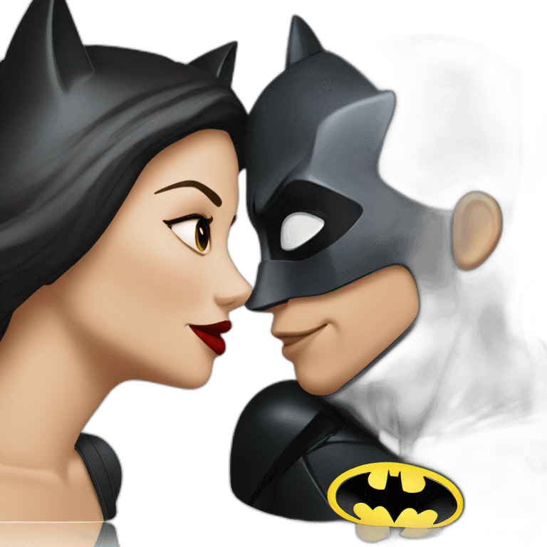 catwoman who kiss batman emoji